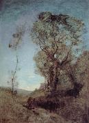 Corot Camille The Italian vill behind pines china oil painting reproduction